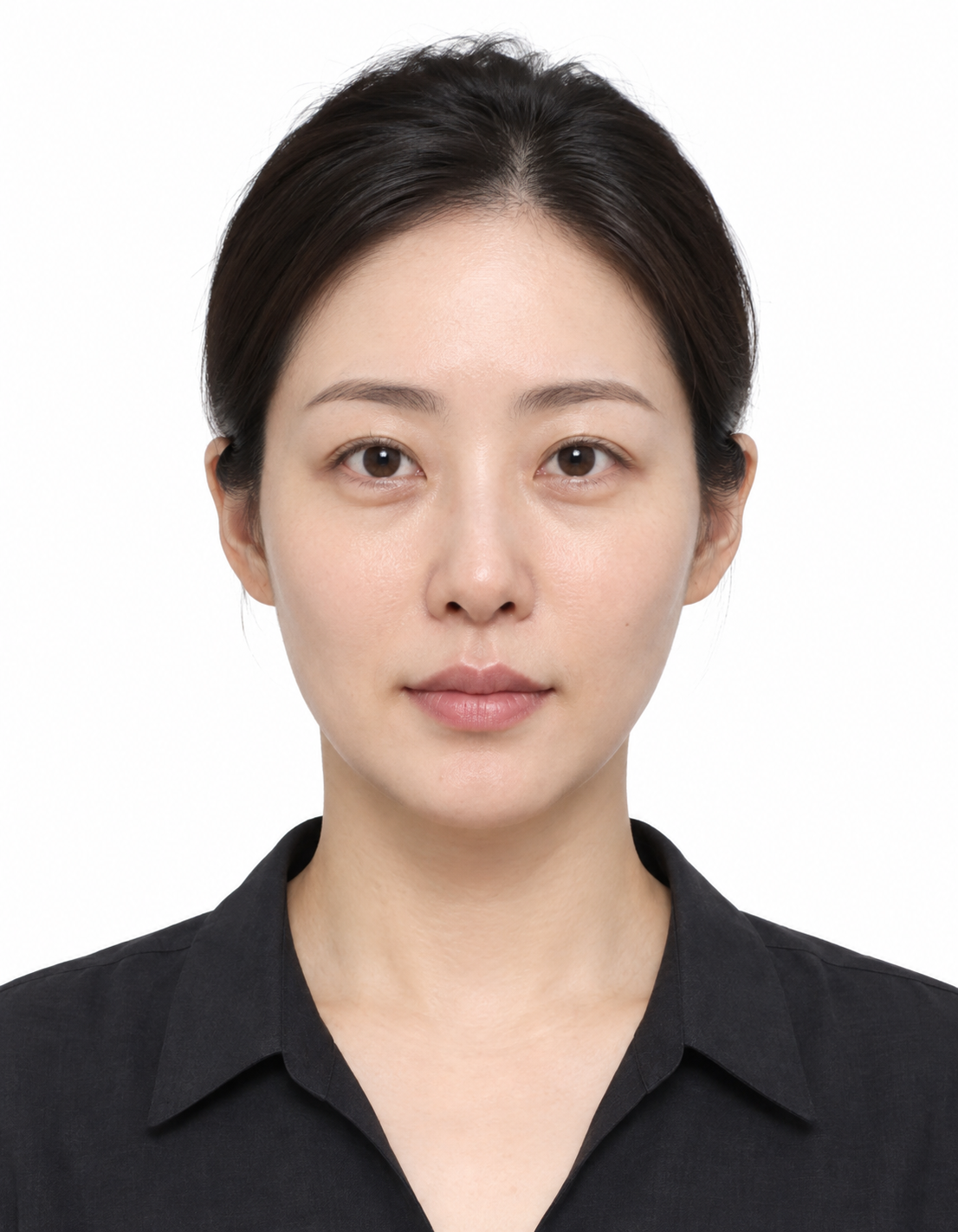 단정 여자 예시 증명사진